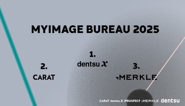 myimage bureau 2025: 1. carat 2, dentsu X 3. merkle